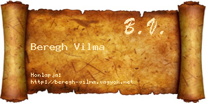 Beregh Vilma névjegykártya